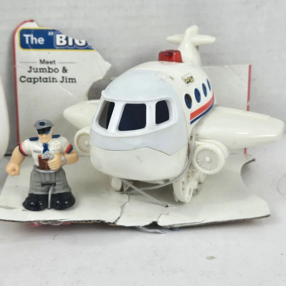 UNUSED Fisher-Price GeoTrax GeoAir Jumbo Jet Plane,, Remote & Captain Jim N0142